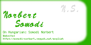 norbert somodi business card